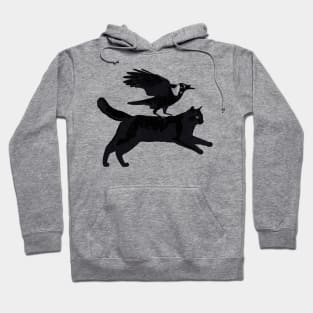 Black Cat And Crow Funny Hoodie